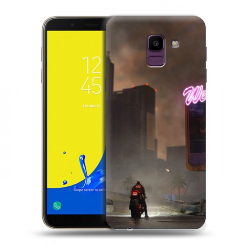 Дизайнерский пластиковый чехол для Samsung Galaxy J6 Cyberpunk 2077