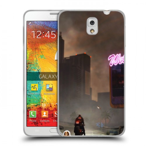 Дизайнерский пластиковый чехол для Samsung Galaxy Note 3 Cyberpunk 2077