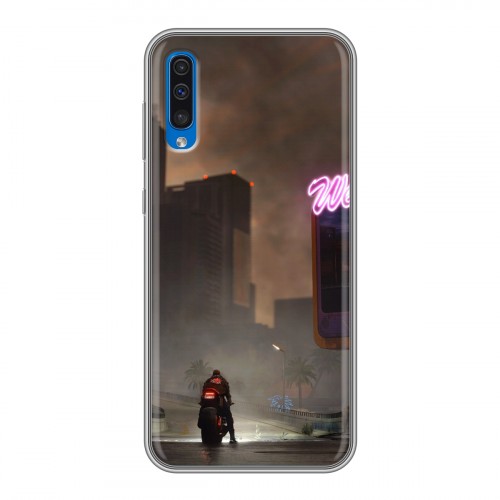 Дизайнерский силиконовый чехол для Samsung Galaxy A50 Cyberpunk 2077