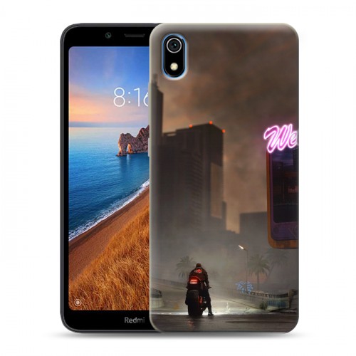 Дизайнерский силиконовый чехол для Xiaomi RedMi 7A Cyberpunk 2077