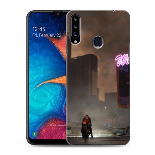 Дизайнерский пластиковый чехол для Samsung Galaxy A20s Cyberpunk 2077