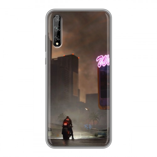 Дизайнерский силиконовый чехол для Huawei Y8p Cyberpunk 2077