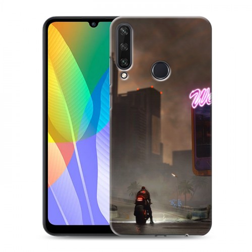 Дизайнерский пластиковый чехол для Huawei Y6p Cyberpunk 2077