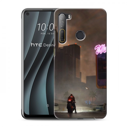 Дизайнерский пластиковый чехол для HTC Desire 20 Pro Cyberpunk 2077