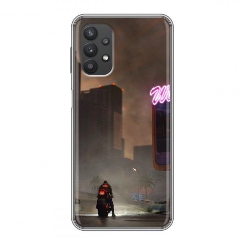 Дизайнерский силиконовый чехол для Samsung Galaxy A32 Cyberpunk 2077