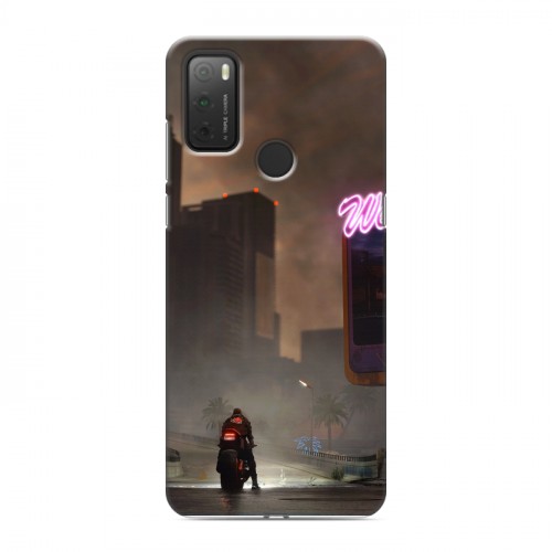 Дизайнерский силиконовый чехол для Alcatel 3L (2021) Cyberpunk 2077