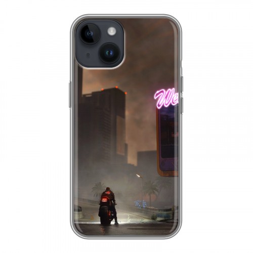 Дизайнерский пластиковый чехол для Iphone 14 Cyberpunk 2077