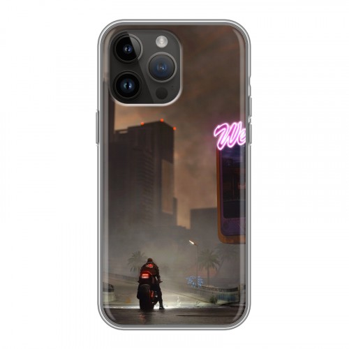 Дизайнерский пластиковый чехол для Iphone 14 Pro Max Cyberpunk 2077