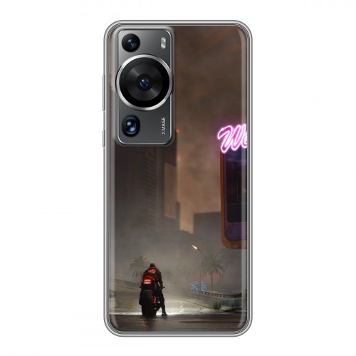 Дизайнерский силиконовый чехол для Huawei P60 Cyberpunk 2077