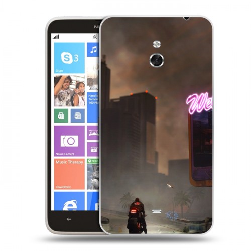 Дизайнерский пластиковый чехол для Nokia Lumia 1320 Cyberpunk 2077