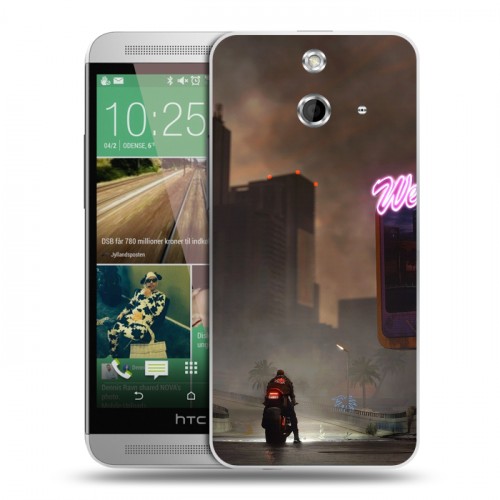 Дизайнерский пластиковый чехол для HTC One E8 Cyberpunk 2077