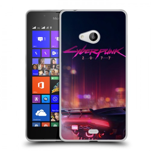 Дизайнерский пластиковый чехол для Microsoft Lumia 540 Cyberpunk 2077