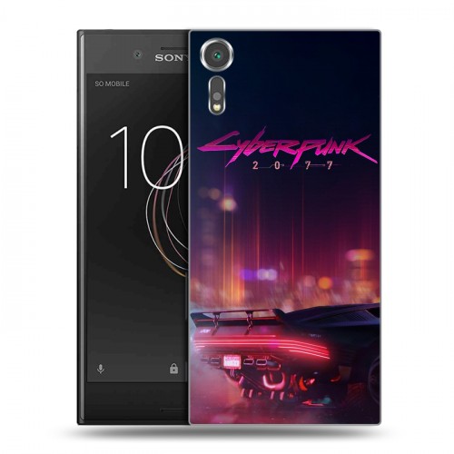 Дизайнерский пластиковый чехол для Sony Xperia XZs Cyberpunk 2077