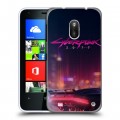 Дизайнерский пластиковый чехол для Nokia Lumia 620 Cyberpunk 2077