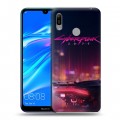 Дизайнерский пластиковый чехол для Huawei Y6 (2019) Cyberpunk 2077