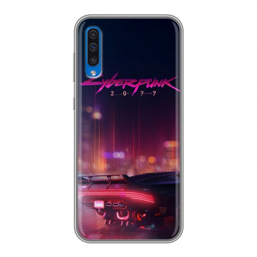 Дизайнерский силиконовый с усиленными углами чехол для Samsung Galaxy A50 Cyberpunk 2077