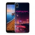 Дизайнерский силиконовый чехол для Xiaomi RedMi 7A Cyberpunk 2077