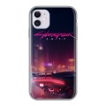 Дизайнерский силиконовый чехол для Iphone 11 Cyberpunk 2077