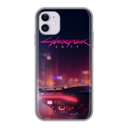 Дизайнерский силиконовый чехол для Iphone 11 Cyberpunk 2077