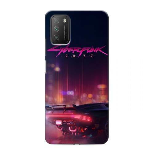 Дизайнерский пластиковый чехол для Xiaomi Poco M3 Cyberpunk 2077