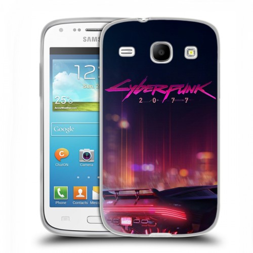 Дизайнерский пластиковый чехол для Samsung Galaxy Core Cyberpunk 2077