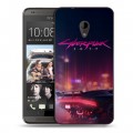 Дизайнерский пластиковый чехол для HTC Desire 700 Cyberpunk 2077