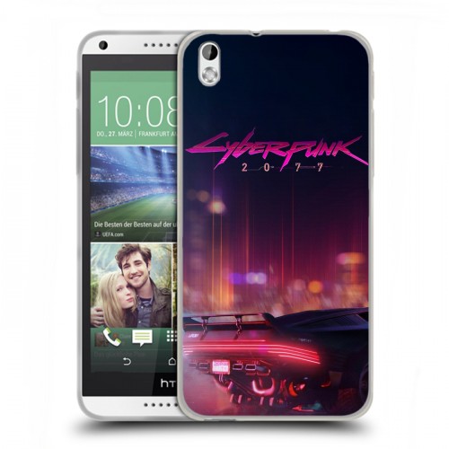 Дизайнерский пластиковый чехол для HTC Desire 816 Cyberpunk 2077