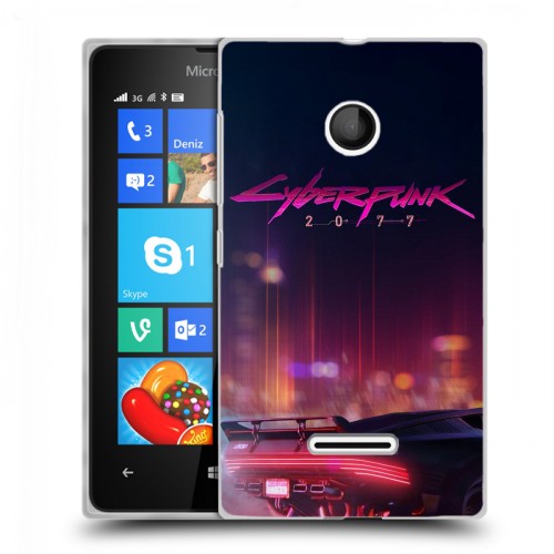 Дизайнерский пластиковый чехол для Microsoft Lumia 435 Cyberpunk 2077