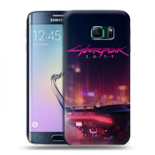 Дизайнерский пластиковый чехол для Samsung Galaxy S6 Edge Cyberpunk 2077