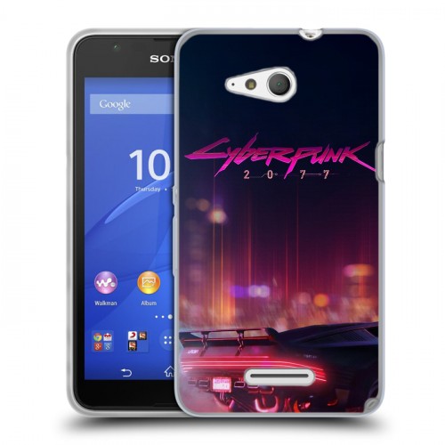 Дизайнерский пластиковый чехол для Sony Xperia E4g Cyberpunk 2077