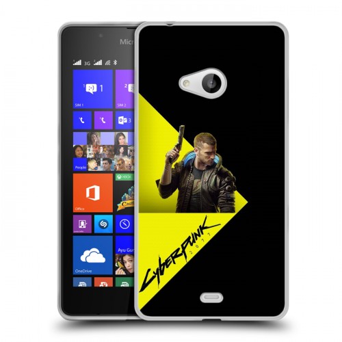 Дизайнерский пластиковый чехол для Microsoft Lumia 540 Cyberpunk 2077