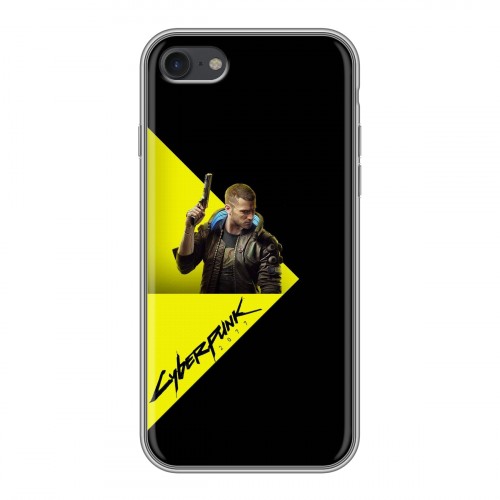 Дизайнерский силиконовый чехол для Iphone 7 Cyberpunk 2077