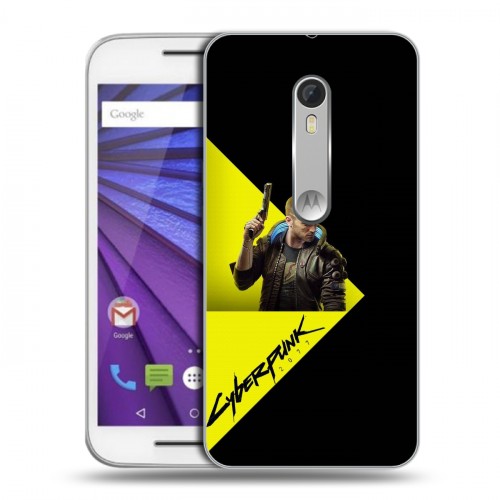 Дизайнерский пластиковый чехол для Lenovo Moto G Cyberpunk 2077