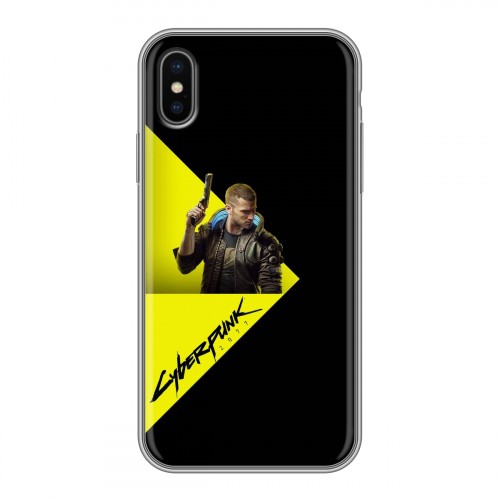 Дизайнерский силиконовый чехол для Iphone x10 Cyberpunk 2077