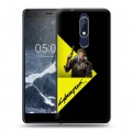 Дизайнерский пластиковый чехол для Nokia 5.1 Cyberpunk 2077