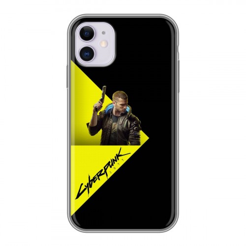 Дизайнерский силиконовый чехол для Iphone 11 Cyberpunk 2077