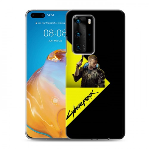 Дизайнерский пластиковый чехол для Huawei P40 Pro Cyberpunk 2077