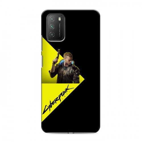 Дизайнерский пластиковый чехол для Xiaomi Poco M3 Cyberpunk 2077