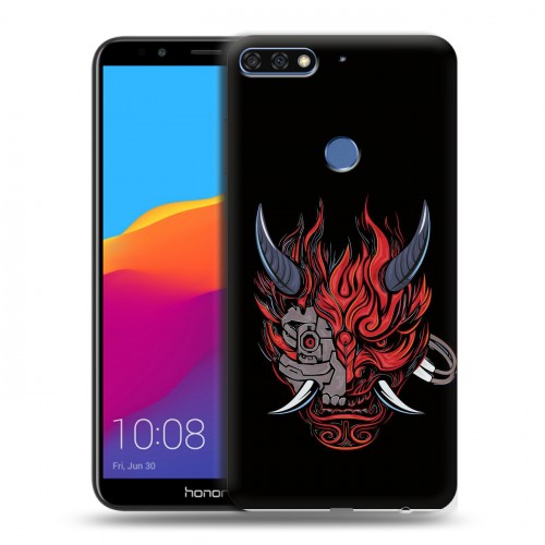 Дизайнерский пластиковый чехол для Huawei Honor 7C Pro Cyberpunk 2077