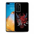 Дизайнерский силиконовый с усиленными углами чехол для Huawei P40 Cyberpunk 2077