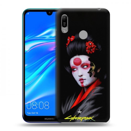 Дизайнерский пластиковый чехол для Huawei Y6 (2019) Cyberpunk 2077