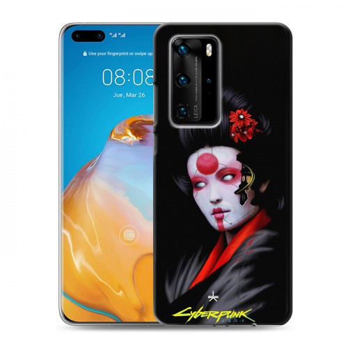 Дизайнерский пластиковый чехол для Huawei P40 Pro Cyberpunk 2077