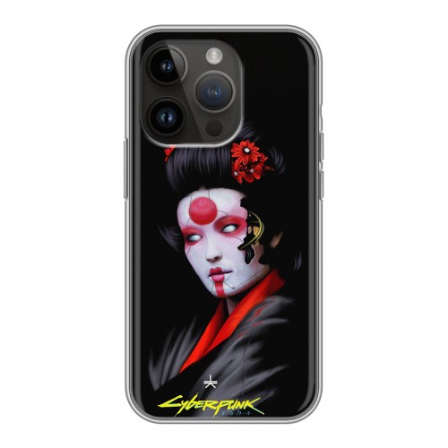 Дизайнерский силиконовый чехол для Iphone 14 Pro Cyberpunk 2077