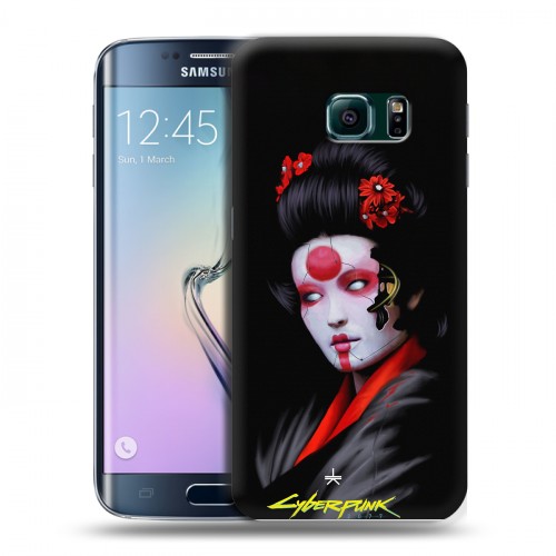 Дизайнерский пластиковый чехол для Samsung Galaxy S6 Edge Cyberpunk 2077