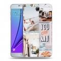 Дизайнерский пластиковый чехол для Samsung Galaxy Note 2 Коллаж