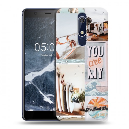 Дизайнерский пластиковый чехол для Nokia 5.1 Коллаж