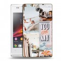 Дизайнерский пластиковый чехол для Sony Xperia E Коллаж