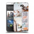Дизайнерский силиконовый чехол для HTC Desire 616 Коллаж