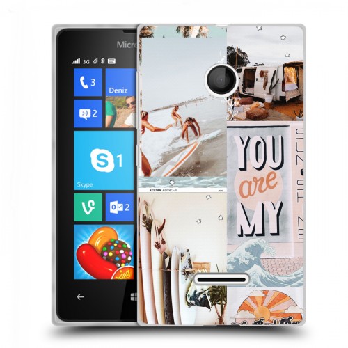 Дизайнерский пластиковый чехол для Microsoft Lumia 435 Коллаж