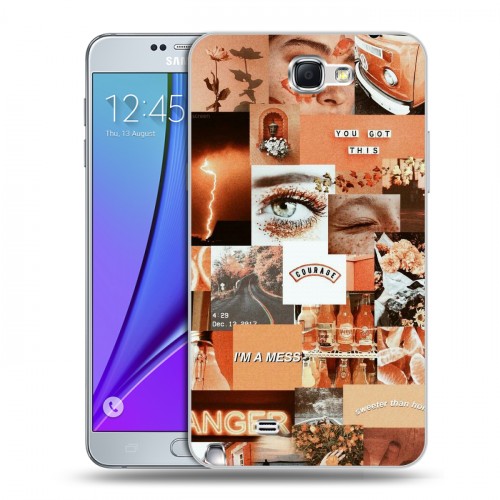 Дизайнерский пластиковый чехол для Samsung Galaxy Note 2 Коллаж